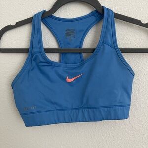 Nike Women's Blue and Pink Sports Bra